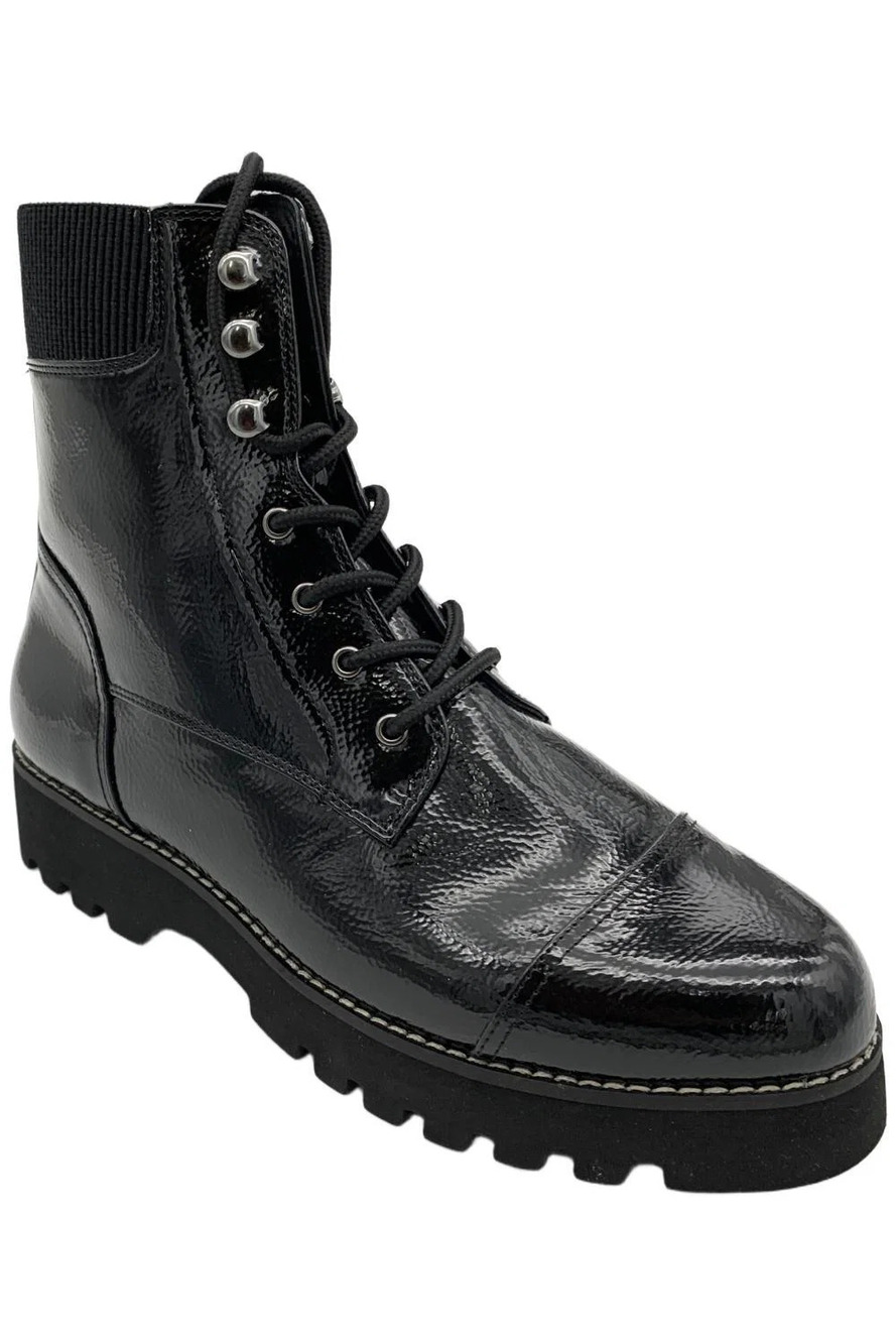 Donald Pliner Women's Halson Patent Leather Ankle Boots Black - Medium